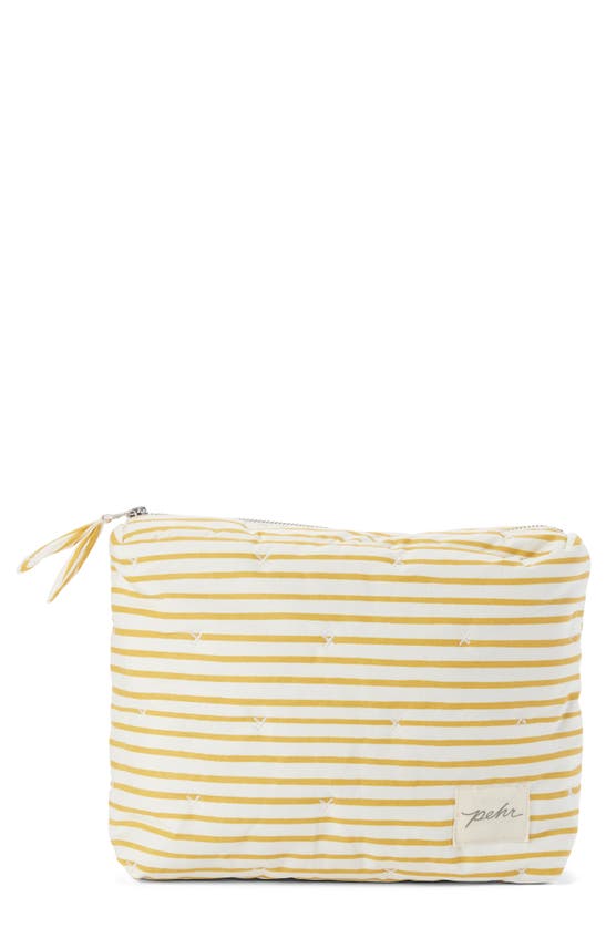 Pehr Water Resistant Coated Organic Cotton Pouch In Marigold
