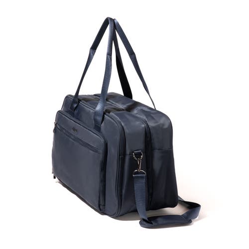Baggallini Getaway Split Case Duffel Weekender Bag In French Navy Twill