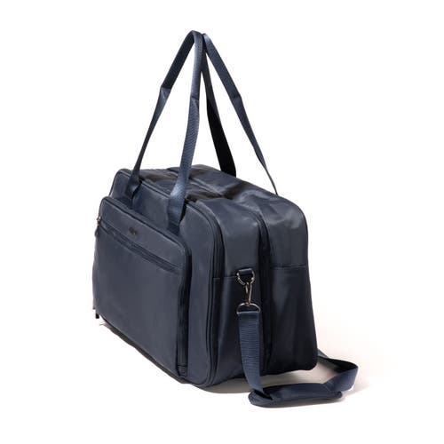 Shop Baggallini Getaway Split Case Duffel Weekender Bag In French Navy Twill