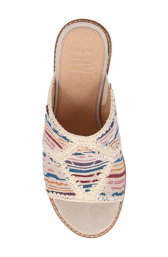 Frye Pipa Crochet Platform Sandal In Ivory Multi