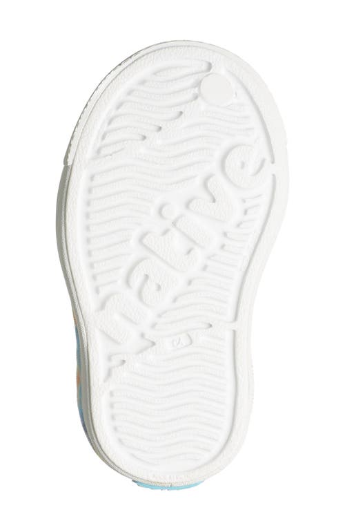 Shop Native Shoes Jefferson Water Friendly Perforated Slip-on In Shellwhite/shellwhite/flame