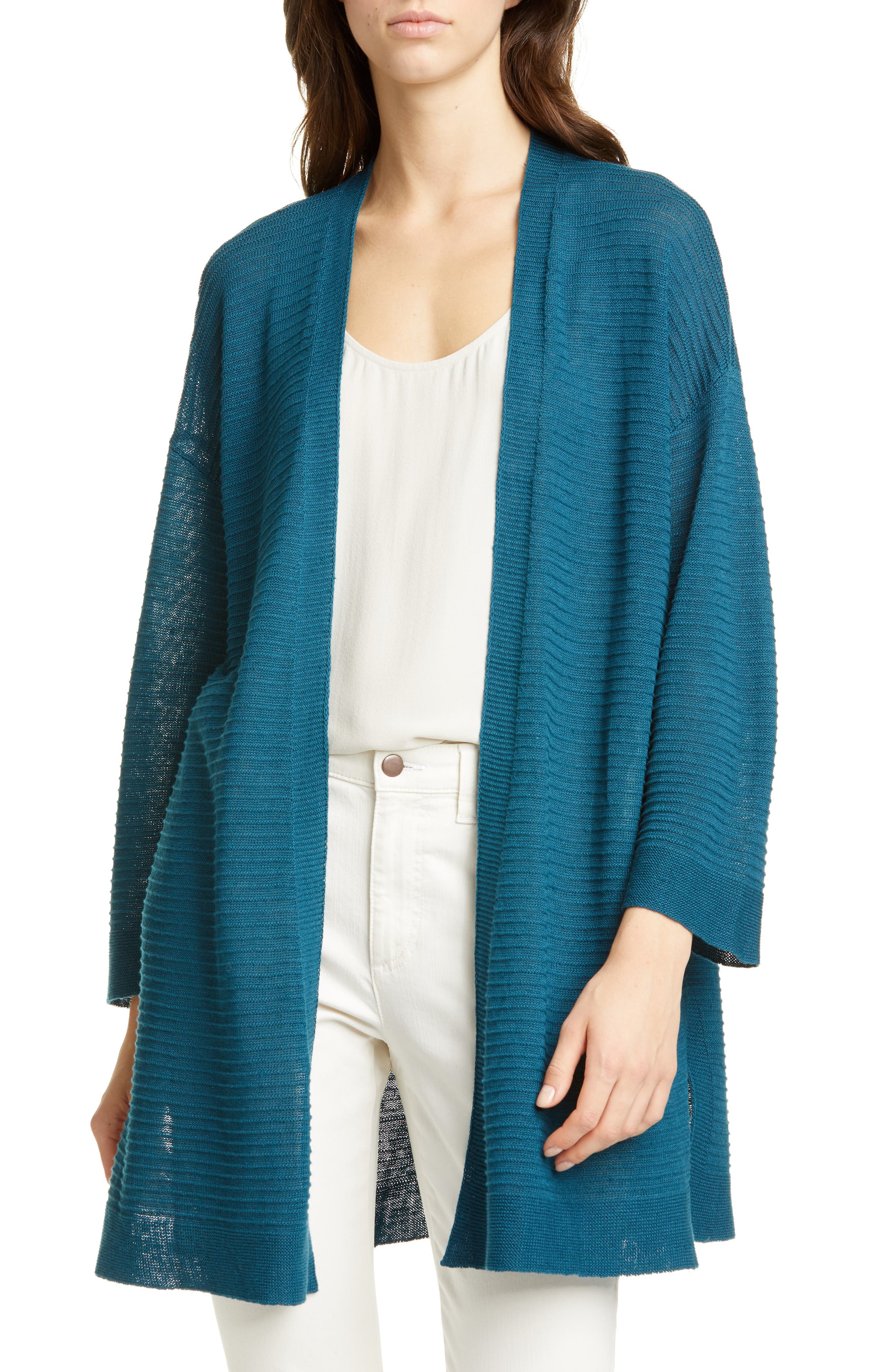 eileen fisher open cardigan