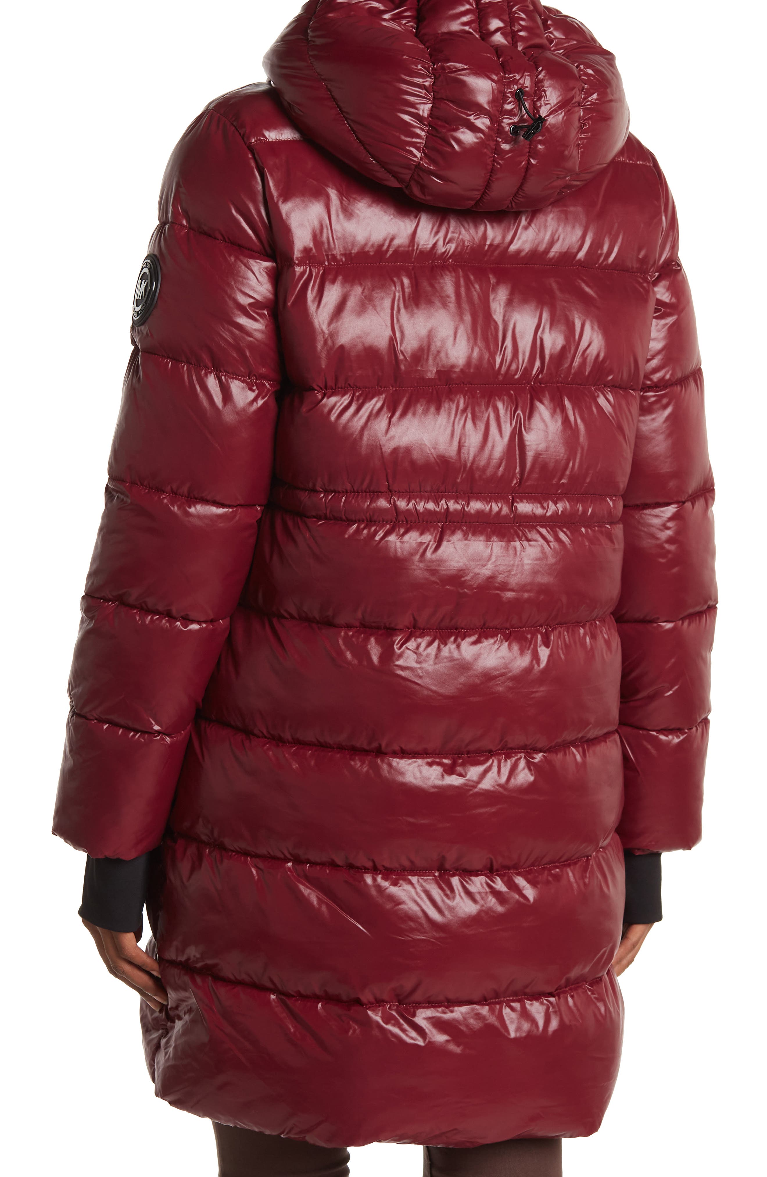 shiny nylon puffer jacket
