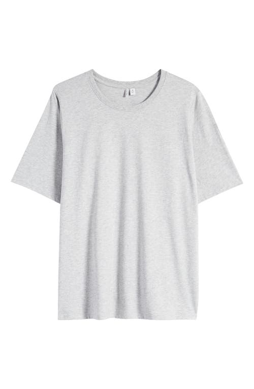 Shop Nordstrom Relaxed Fit Pima Cotton Crewneck T-shirt In Heather Grey