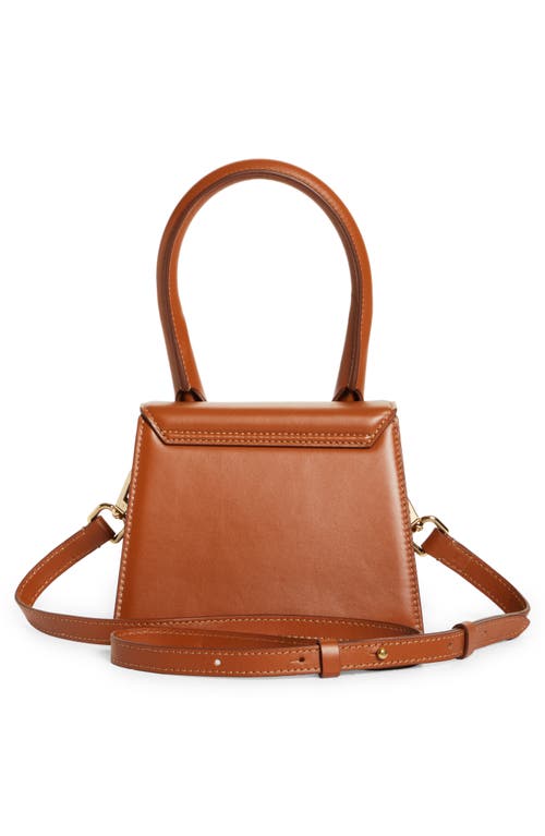 Jacquemus Le Chiquito Moyen Leather Top Handle Bag In Light Brown