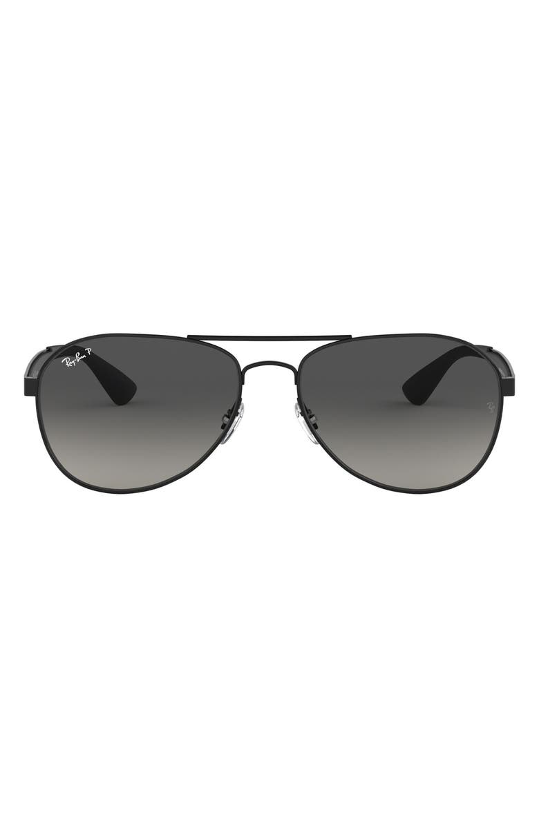 Ray-Ban 61mm Gradient Polarized Aviator Sunglasses, Main, color, 