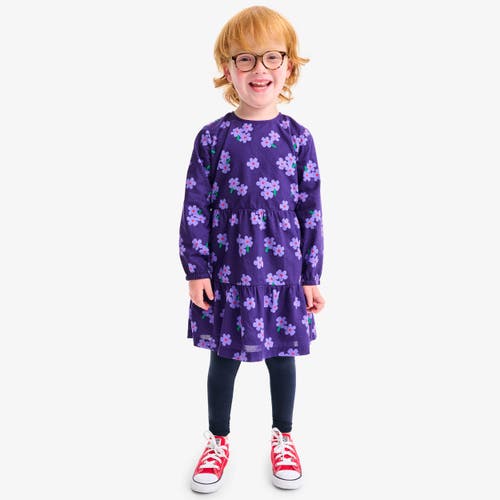 Shop Primary Tiered Dress In Violets In Grape Violets