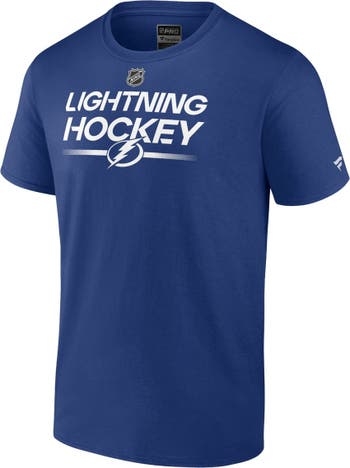 Tampa Bay Lightning Fanatics Branded Authentic Pro Short Sleeve Tech  T-Shirt - Mens