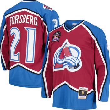 Mitchell Ness Men s Mitchell Ness Peter Forsberg Burgundy Colorado Avalanche 1995 96 Blue Line Player Jersey Nordstrom