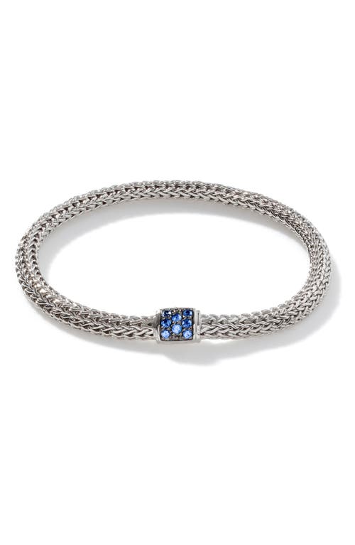 Icon Pavé Sapphire Chain Bracelet in Blue