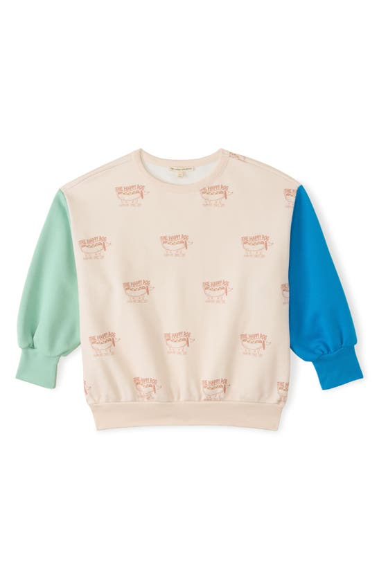 Shop The Sunday Collective Kids' Weekend Organic Cotton Graphic Sweatshirt In Pink