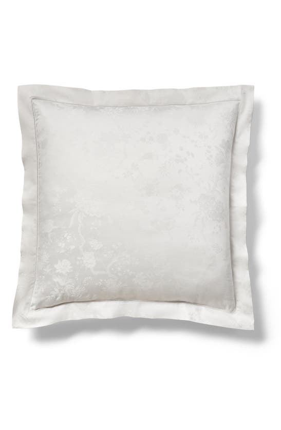 Shop Ralph Lauren Bethany Floral Jacquard Euro Pillow Sham In Parchment