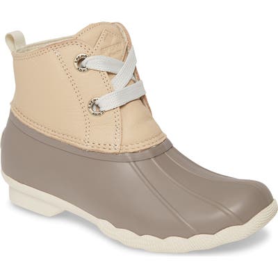 Sperry Saltwater Waterproof Rain Boot, Ivory
