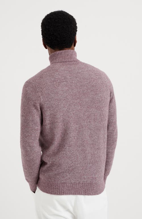 Shop Brunello Cucinelli Knop Yarn Turtleneck Sweater In Light Purple