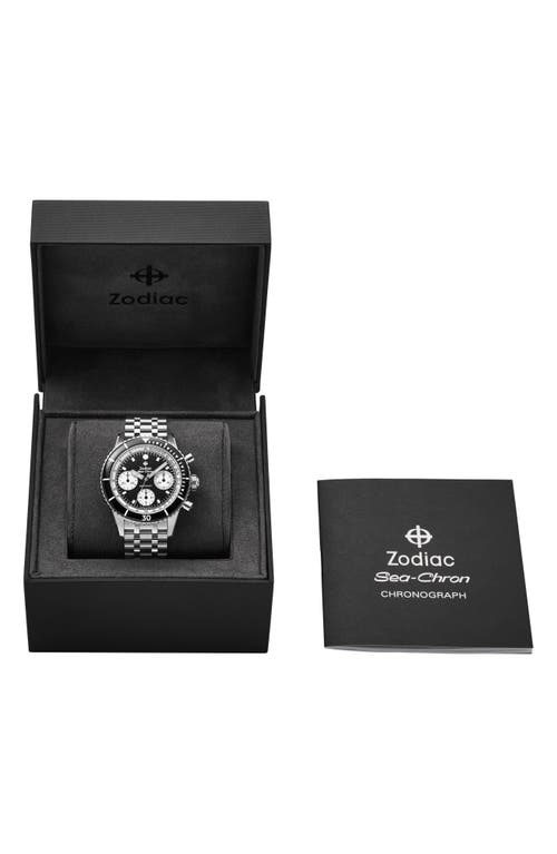 Shop Zodiac Sea Chron Bracelet Chronograph Watch, 42mm In Silver