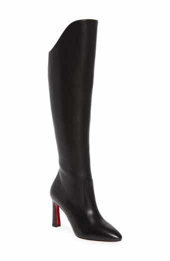 Christian Louboutin, Shoes, Authentic Christian Louboutin Boot Alta Black  Leather Thigh High Heel