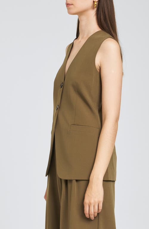 Shop Wayf James Vest In Olive