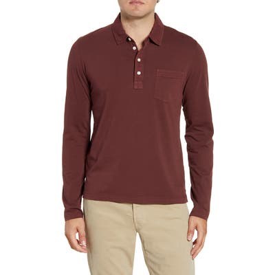 Billy Reid Pensacola Regular Fit Garment Dye Polo, Red