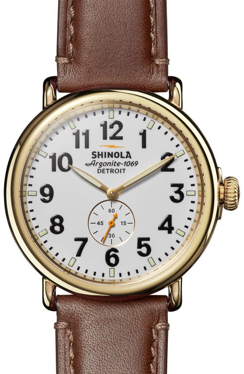 The Runwell Leather Strap Watch
