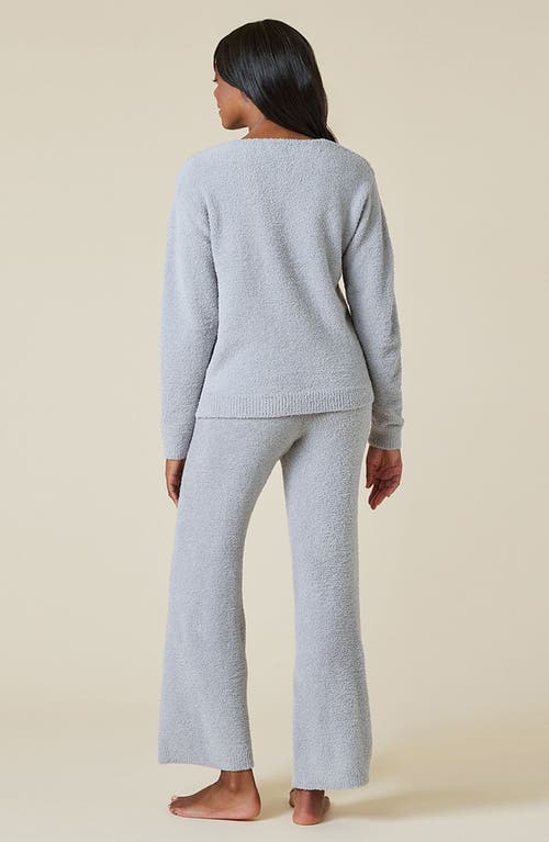 Softies Solid Marshmallow V-neck Lounge Set In Grey