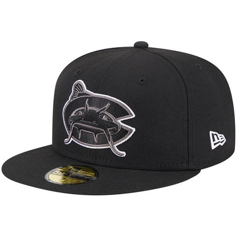 Men's New Era Yellow Jacksonville Jumbo Shrimp Theme Nights Captain Crustacean 59FIFTY Fitted Hat