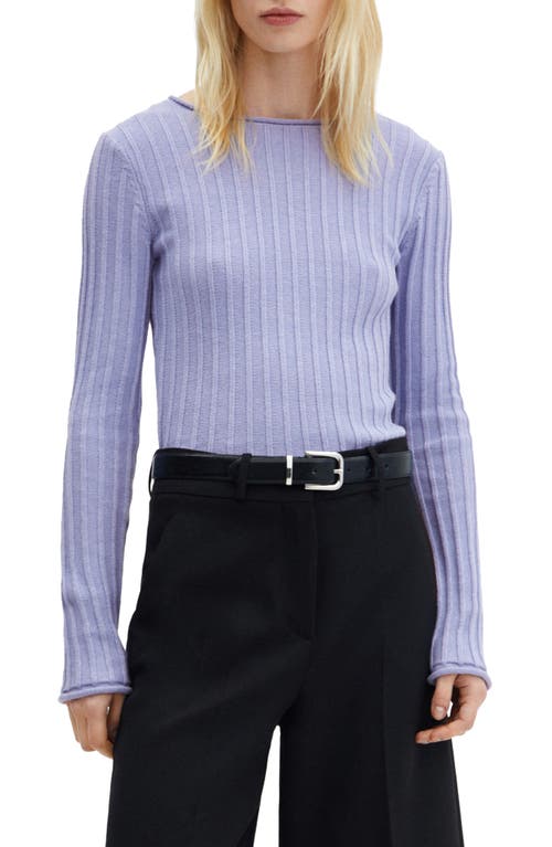 MANGO Rib Roll Neck Sweater at Nordstrom,