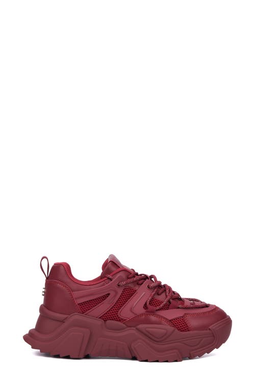 Olivia Miller Zenith Sneaker In Burgundy