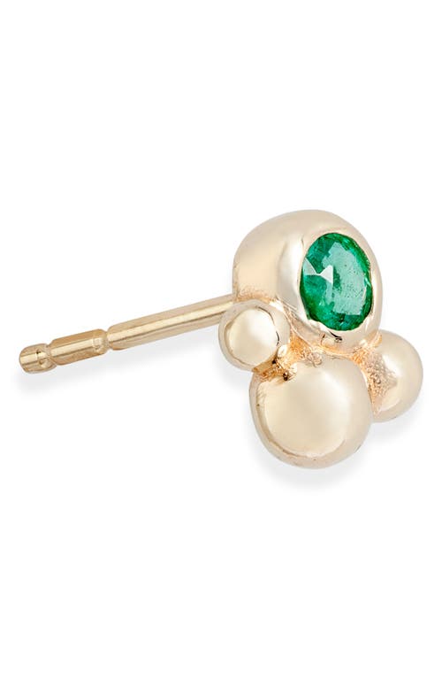 Anzie Bonheur Bubbling Brook 14k Gold Stud Earrings In Yellow Gold/green