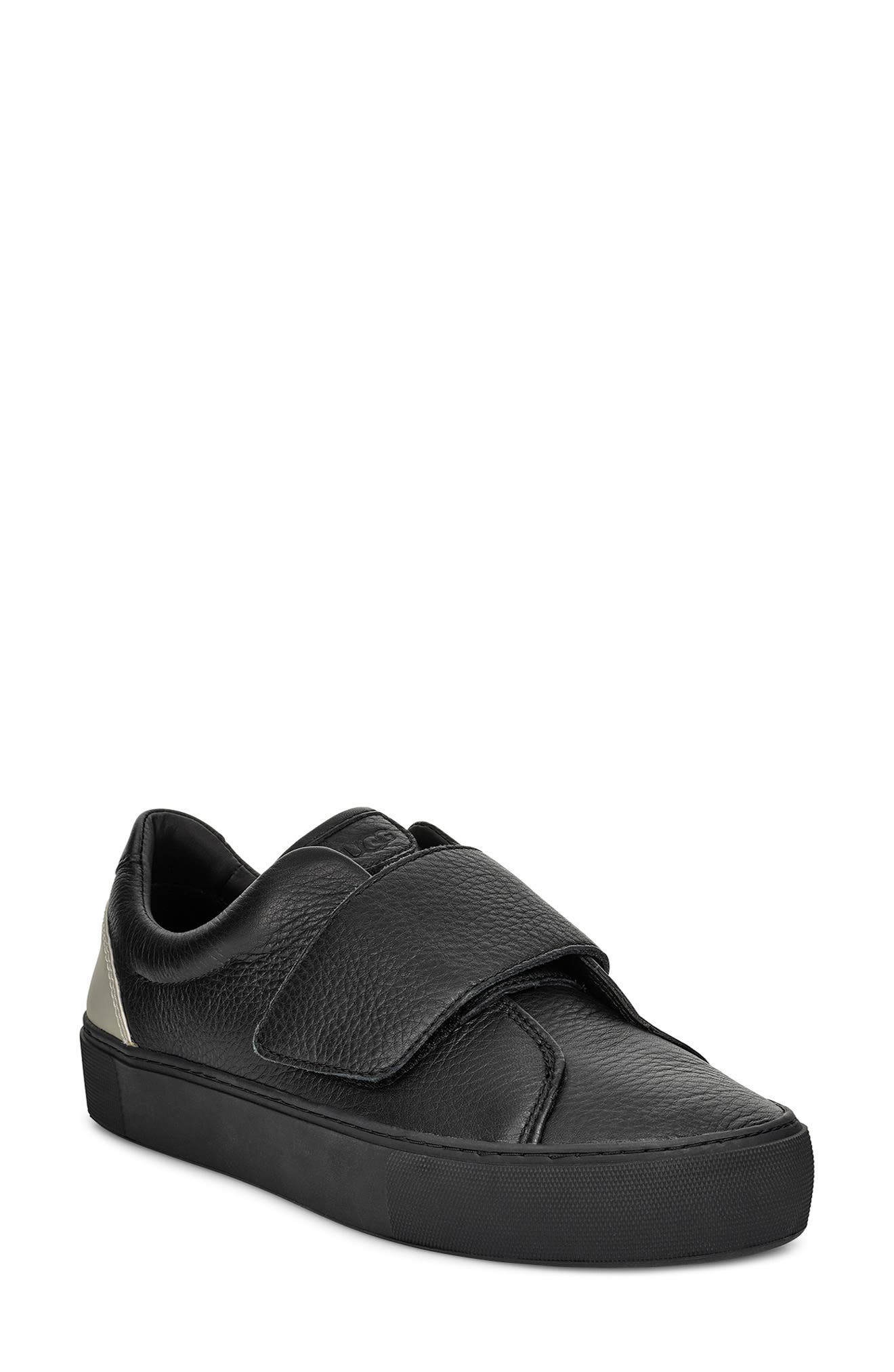 ugg neri leather sneakers