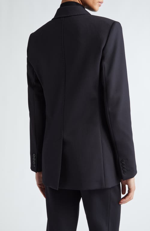 Shop Max Mara Caprara Single Button Jersey Blazer In Black