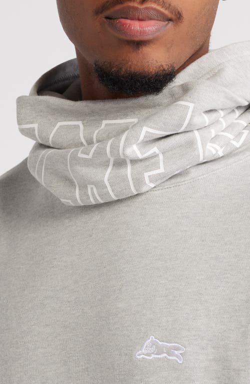 Shop Icecream Covert Cotton Graphic Hoodie In Heather Grey