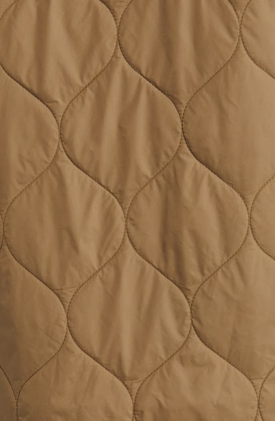 Rails Granger Reversible Quilted High Pile Fleece Coat In Ivory Olive Mix