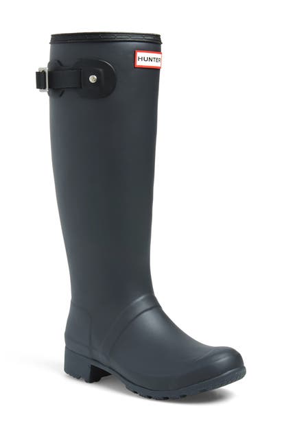 Hunter 'tour' Packable Rain Boot In Luna/ Black