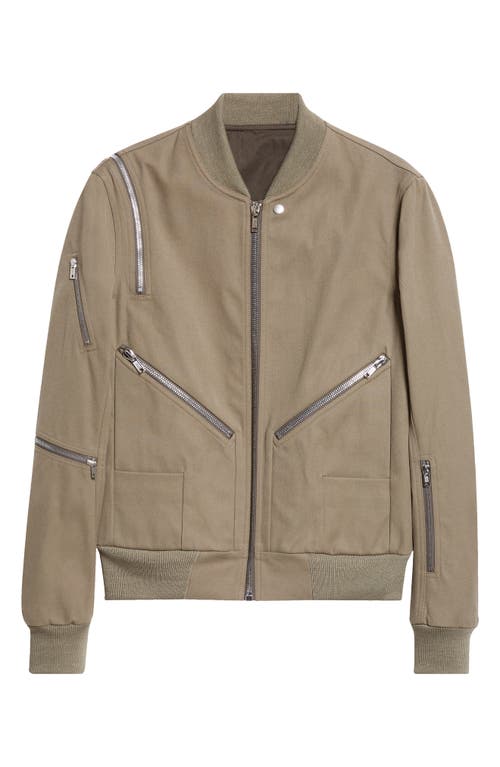 Shop Rick Owens Headon Flight Bomber Jacket In Olive Drab