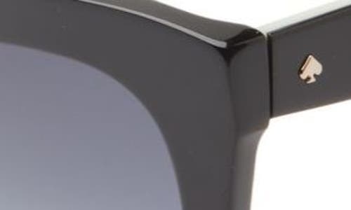Kate Spade New York Belah 50mm Gradient Round Sunglasses In Black Pattern White/grey