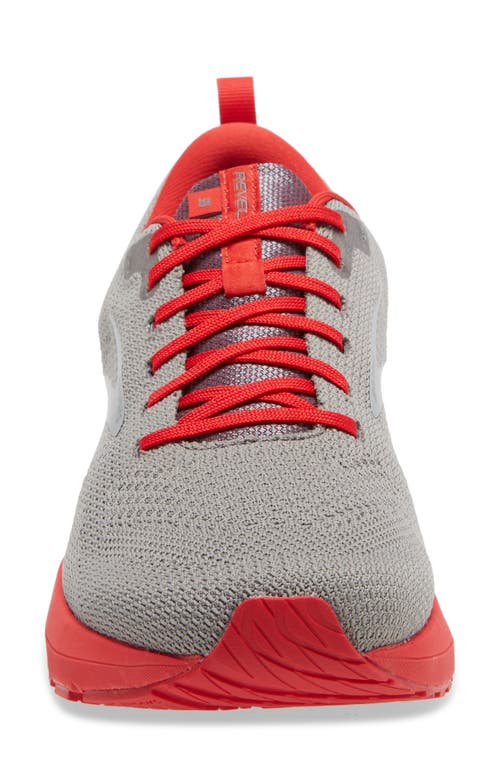 Shop Brooks Revel 5 Hybrid Running Shoe In Grey/red