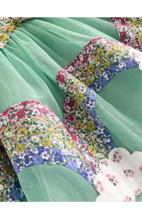 Shop Mini Boden Kids' Fun Tulle Skirt In Blue Frost Rainbows