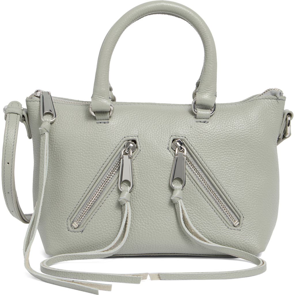 Rebecca Minkoff Micro Moto Leather Satchel In Dove