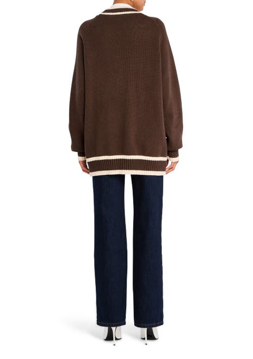 Shop Ser.o.ya Aiden Knit Cardigan In Ash Brown