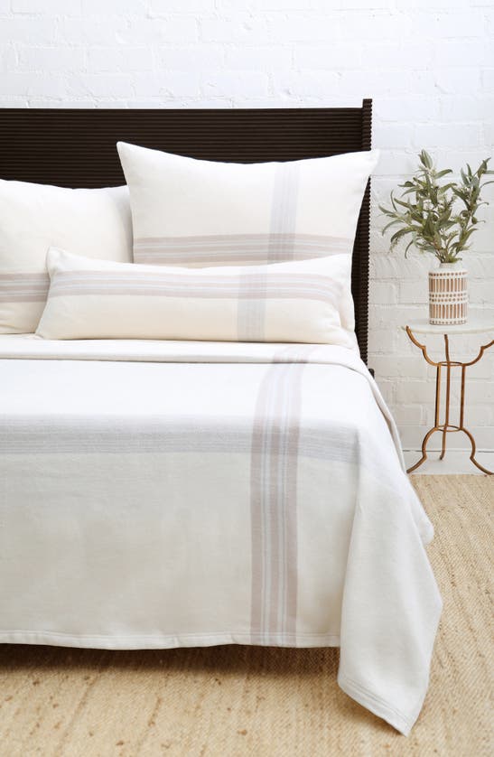 Shop Pom Pom At Home Geneva Bed Blanket In Ivory/ Taupe