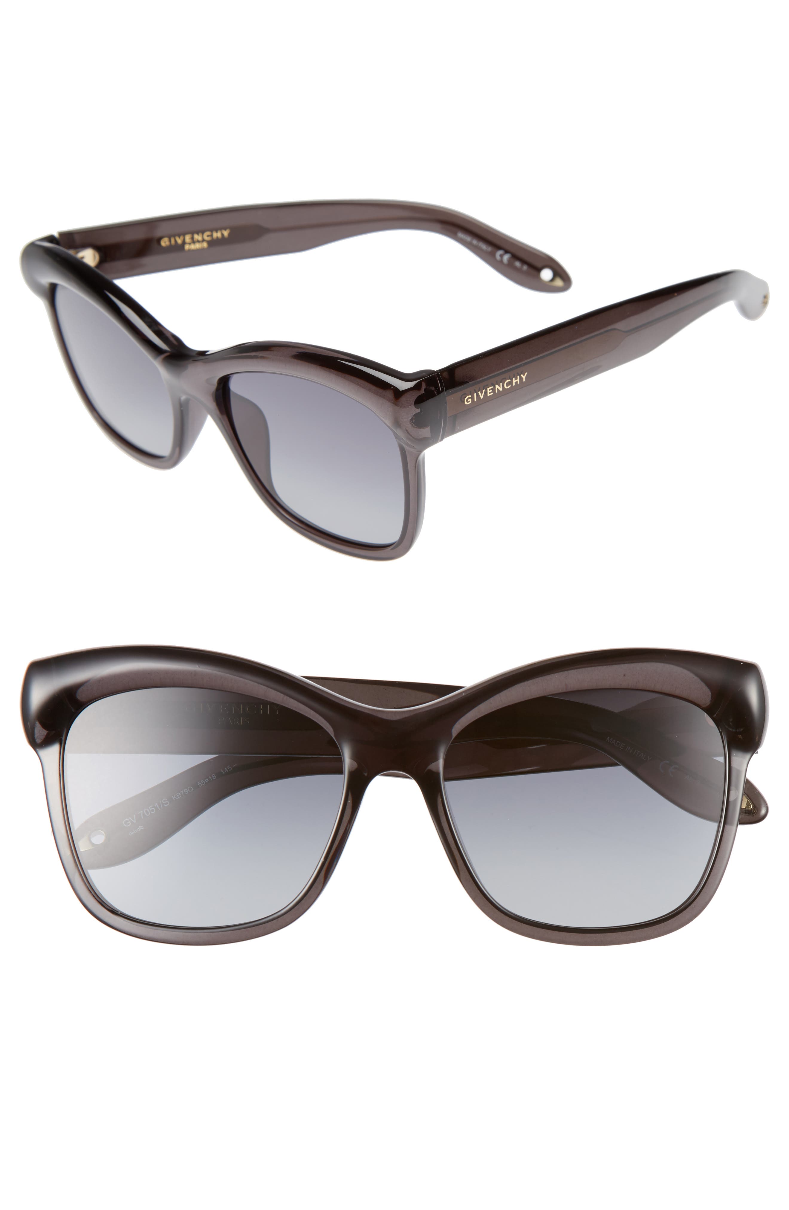 givenchy 55mm square sunglasses