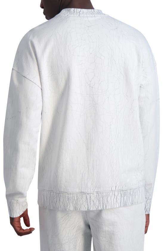 Shop Karl Lagerfeld Mr B Print Terry Sweatshirt In Off White