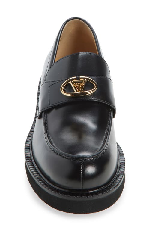 Shop Valentino Garavani Vlogo Locker Loafer In Nero