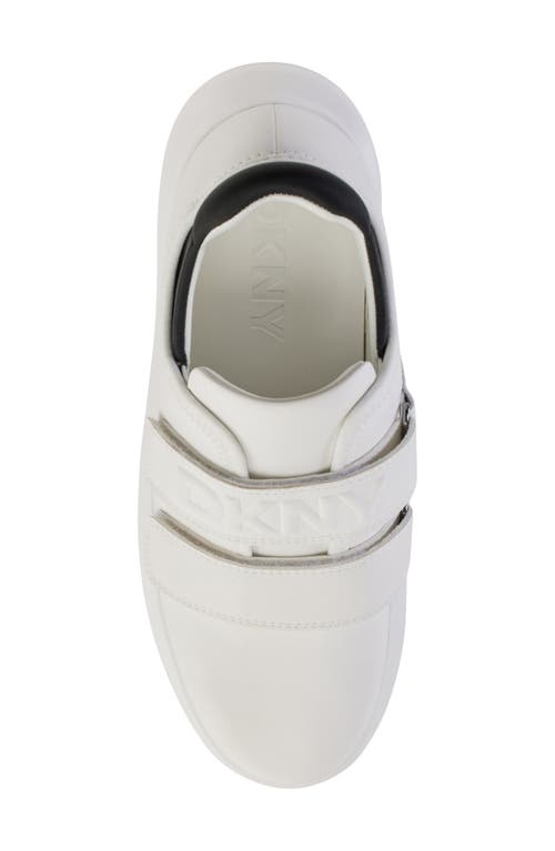 Dkny Jamiah Platform Sneaker In White/ Black