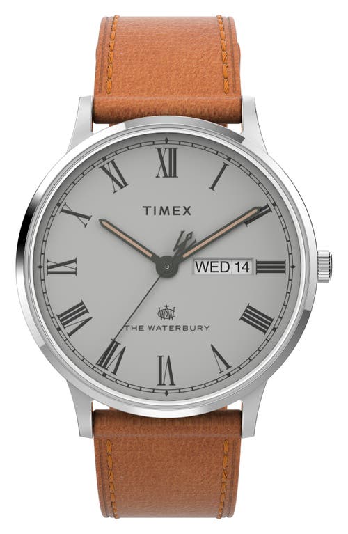 Timex® Timex Waterbury Classic Leather Strap Watch