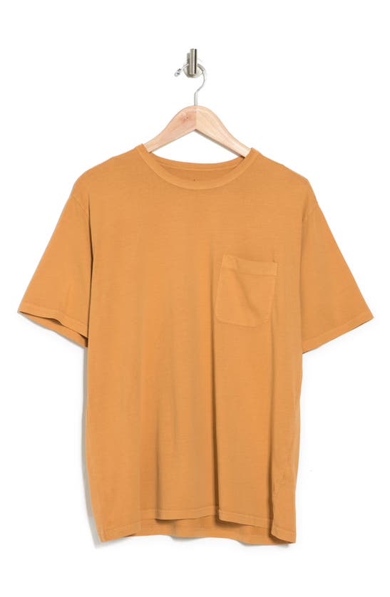 Coastaoro Homesteader Crewneck Pocket T-shirt In Burnt Orange
