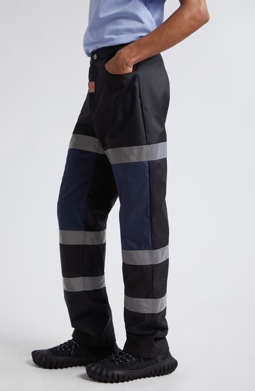 Shop Martine Rose Gender Inclusive Safety Trousers In Black/navy