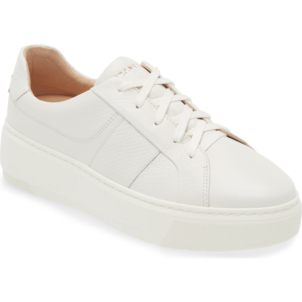 Frankie4 Riley Platform Sneaker In White Tumbled