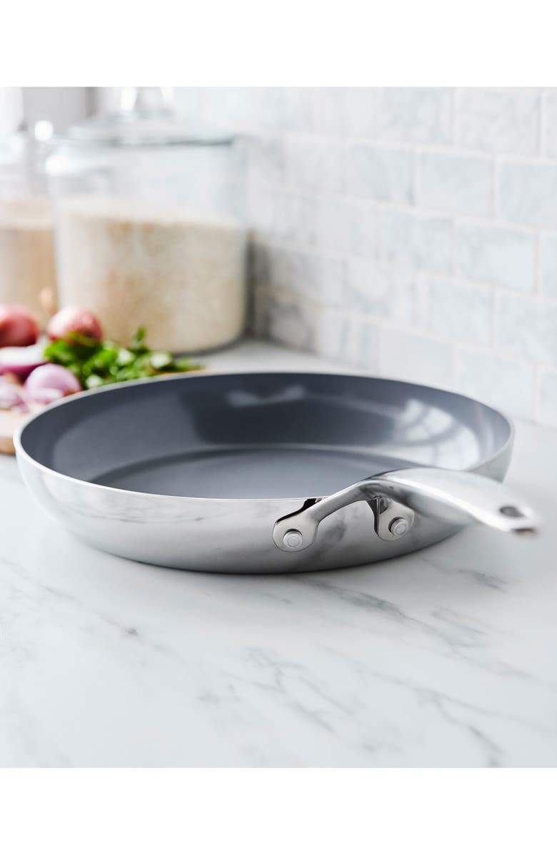 GreenPan Valencia Stainless Steel Nonstick Fry Pan, Alternate, color,