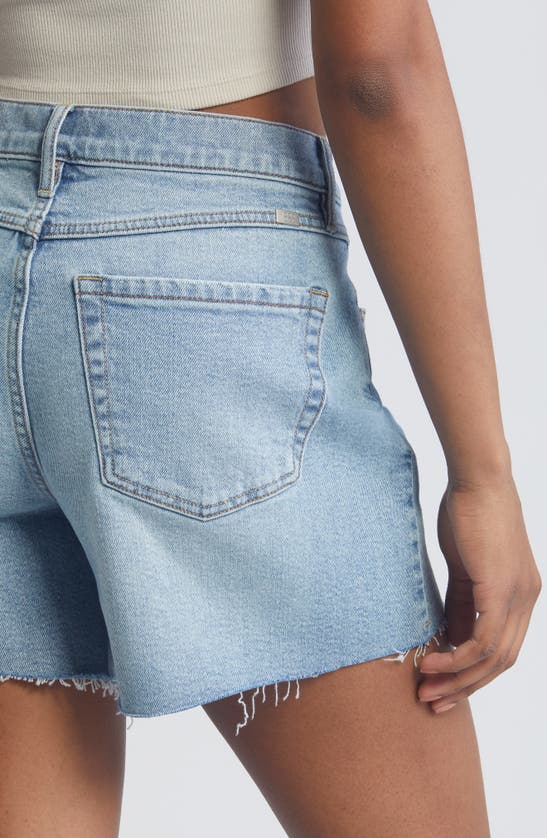 1822 Denim Loose Fit High Waist Denim Cutoff Shorts In Edith